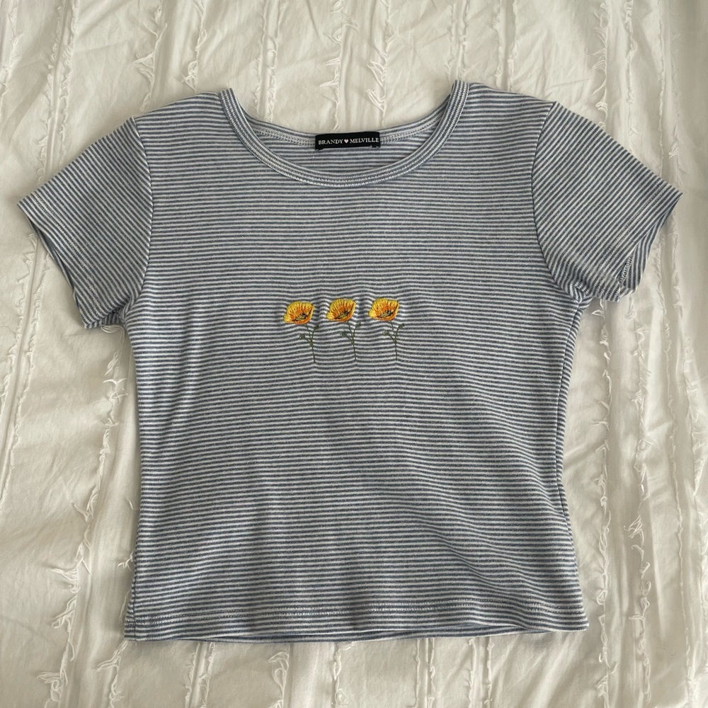 Brandy Melville striped cropped top